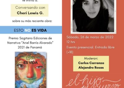 Presentacion Esto no es Vida Cheri Lewis G en Mexico Rosario Castellanos
